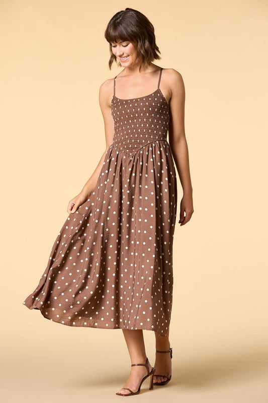 Versona connect the dots maxi dress BROWNBEIGE_MULTI