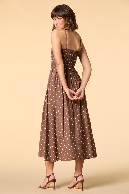 Versona connect the dots maxi dress BROWNBEIGE_MULTI