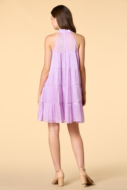 Versona disco dancer mini shift dress LIGHT_PURPLE