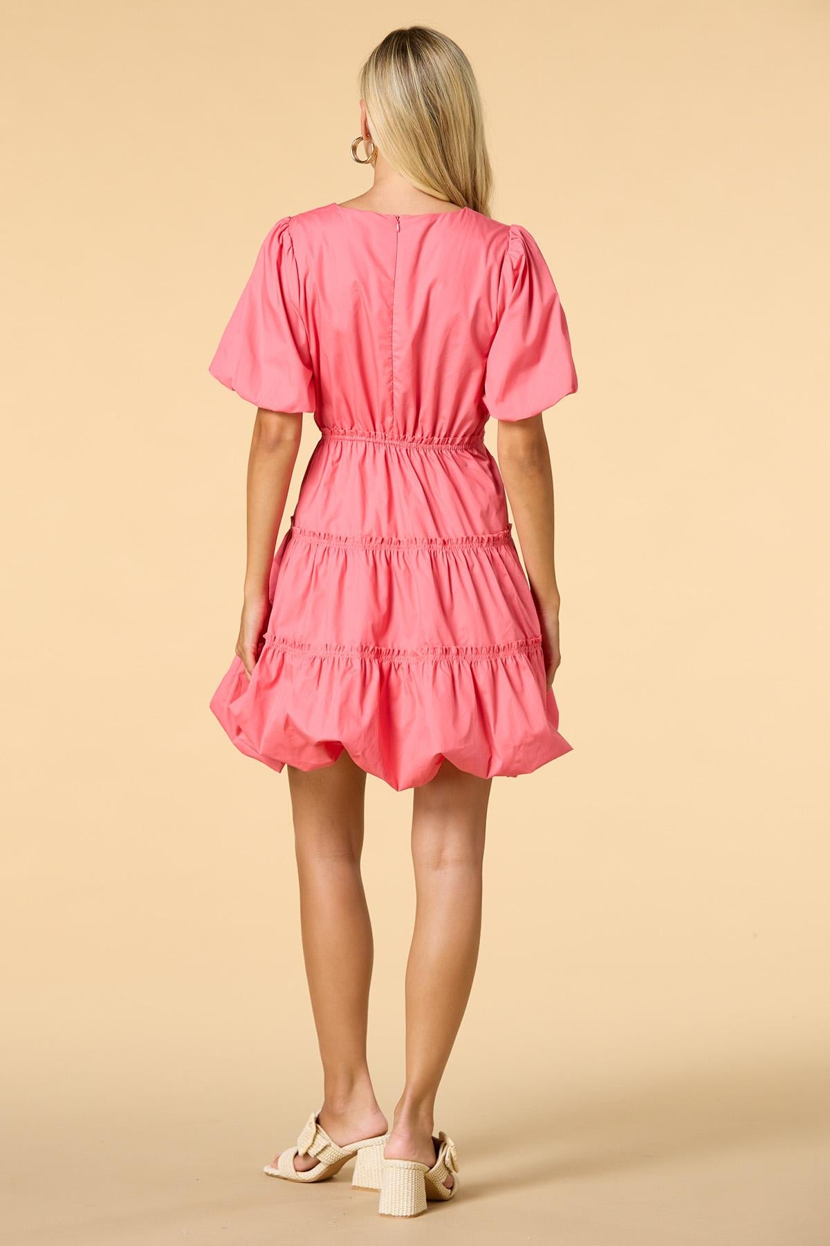 Versona coral key mini dress CORAL