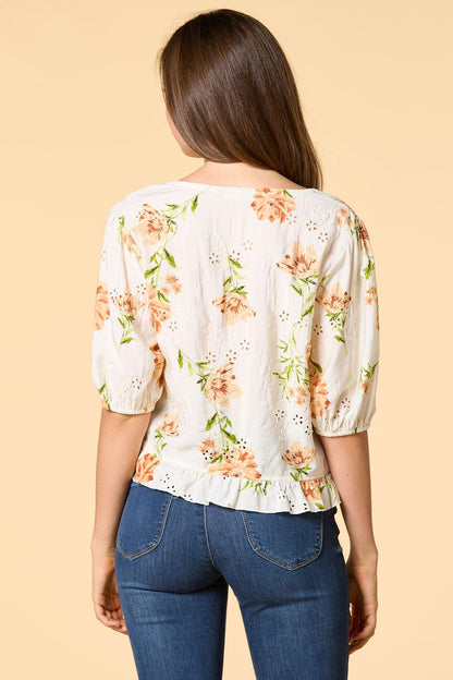 Versona among the wildflowers shirt CREAM