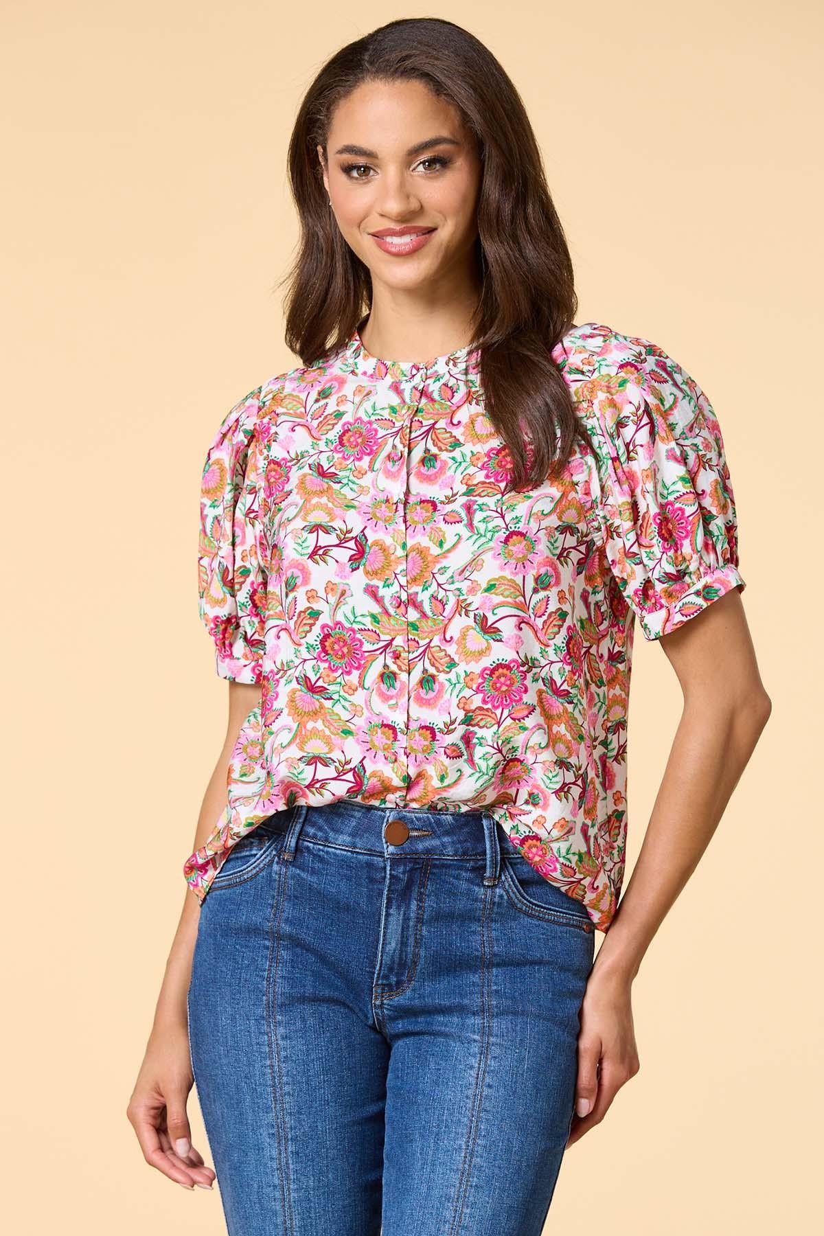 Versona bright blooms top MULTI
