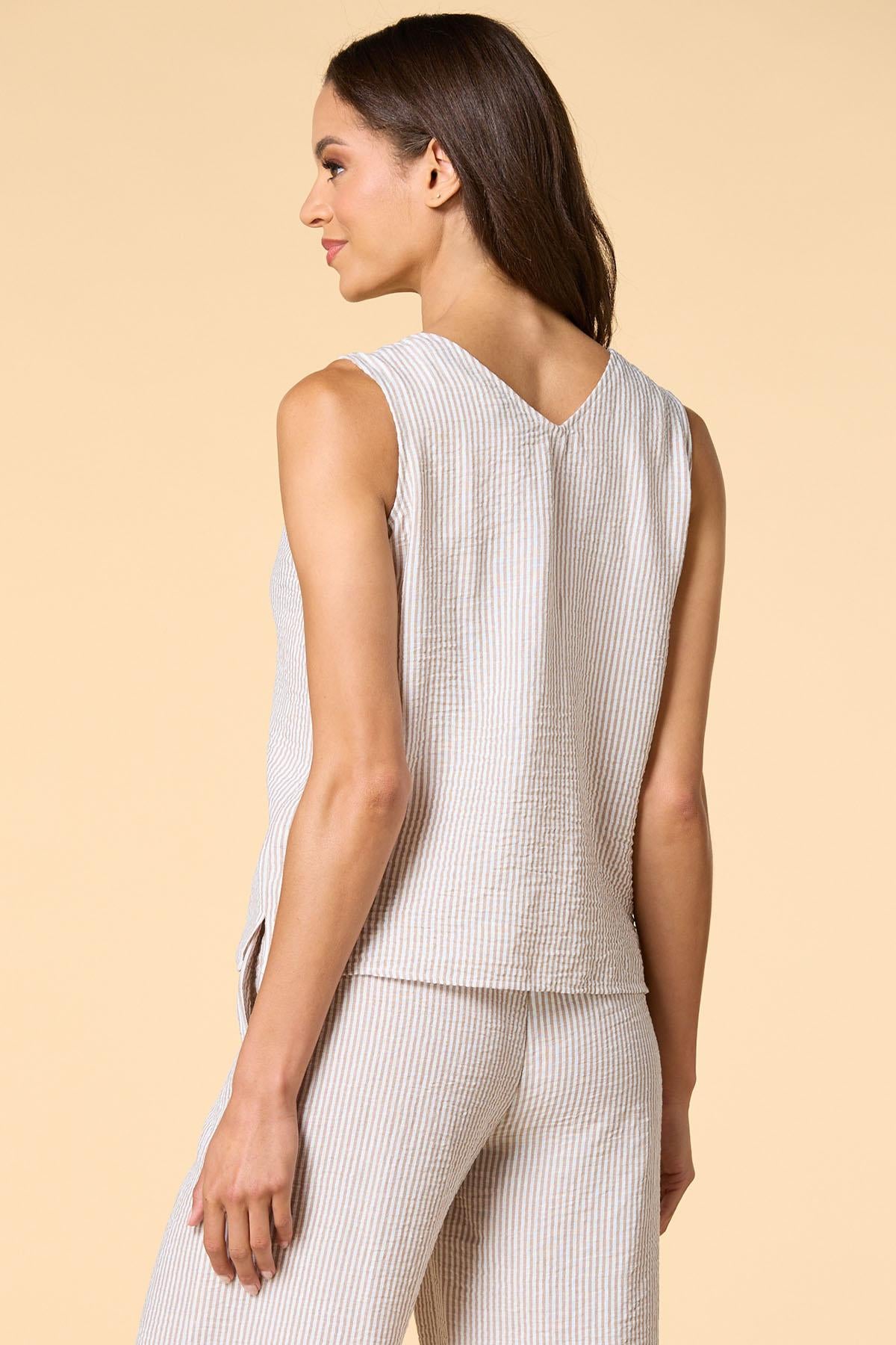 Versona worn this way vest NATURAL
