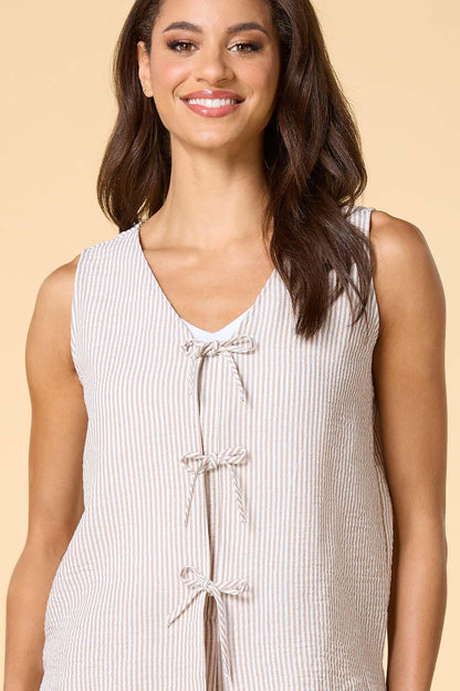 Versona worn this way vest NATURAL