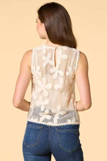 Versona cool in crochet tank NATURAL