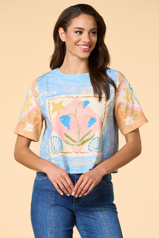 Versona send a postcard tee MULTI