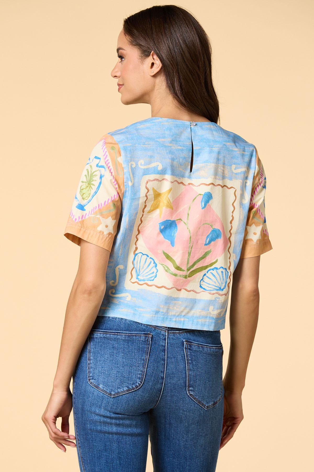 Versona send a postcard tee MULTI