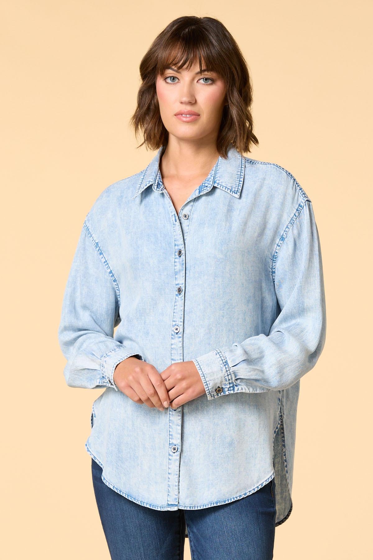 Versona in a good light chambray shirt MEDIUM_WASH_DENIM