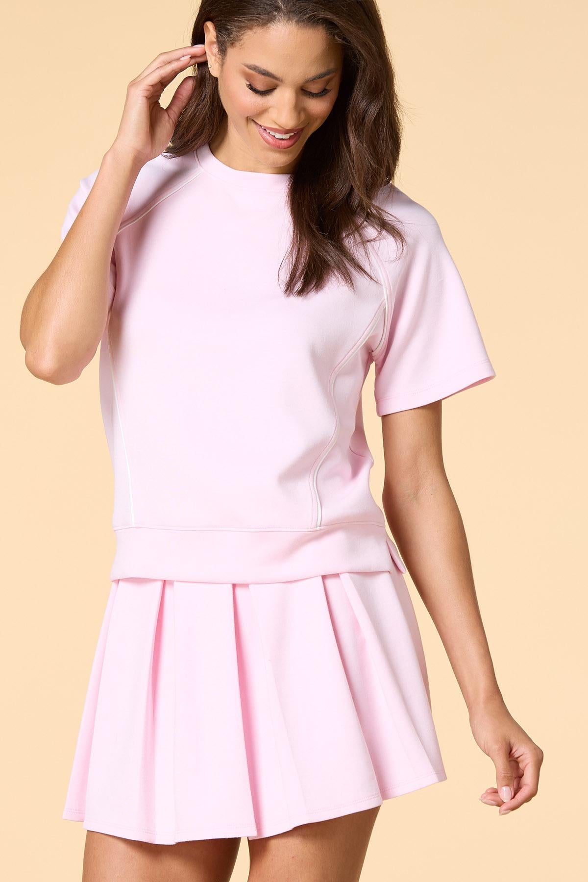 Versona pretty in pleats sweatshirt PINK