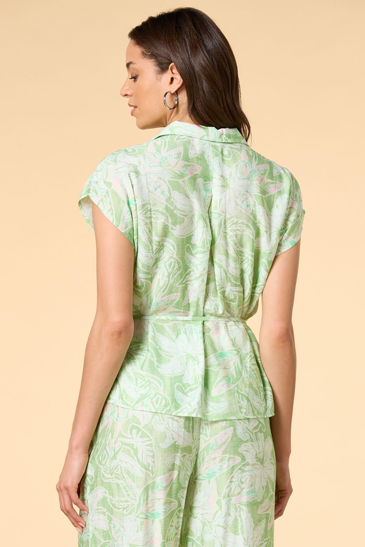 Versona leaf it to me shirt GREEN_MULTI