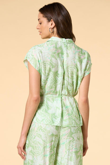 Versona leaf it to me shirt GREEN_MULTI