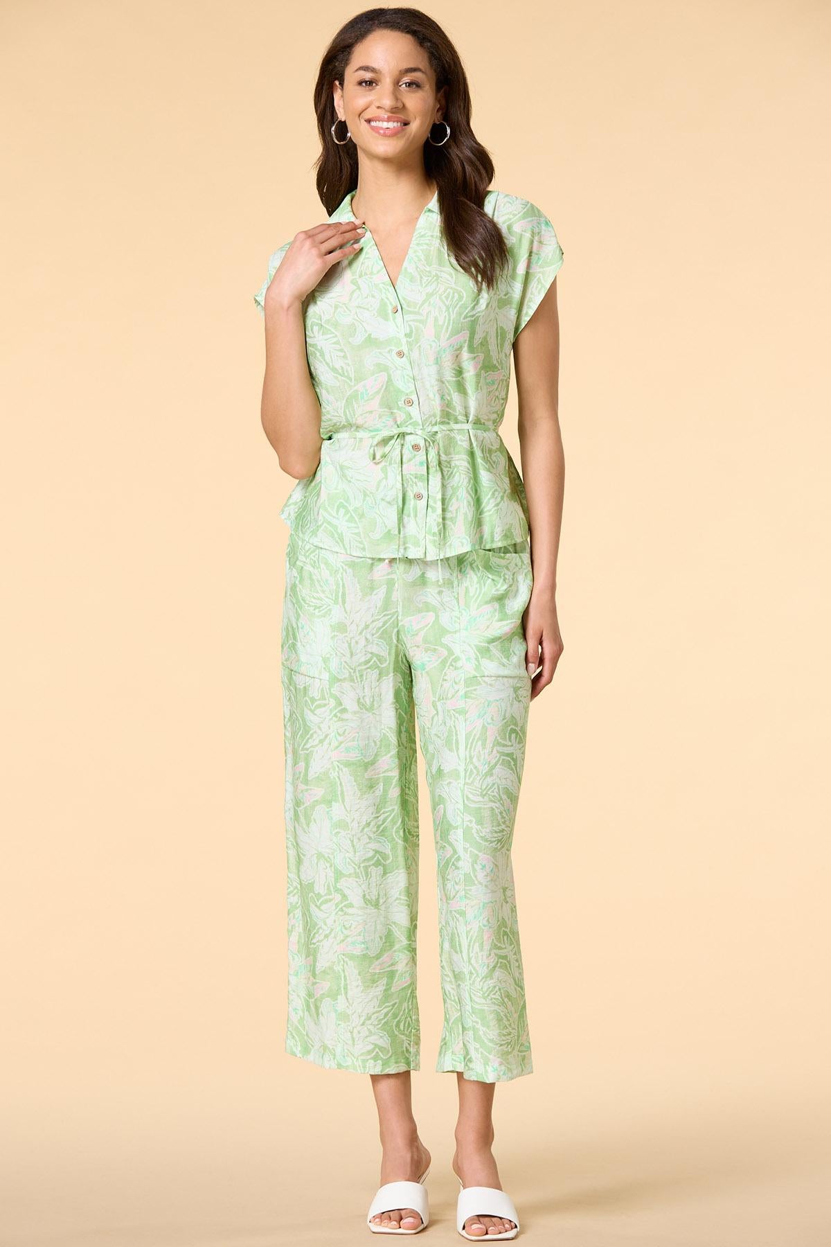 Versona leaf it to me shirt GREEN_MULTI