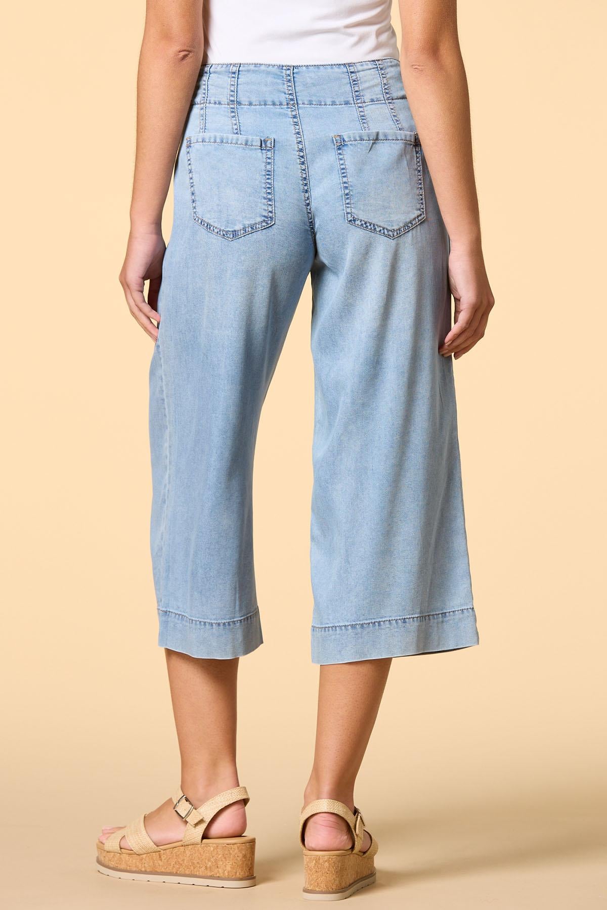 Versona braid in america cropped chambray pants LIGHT_WASH_DENIM