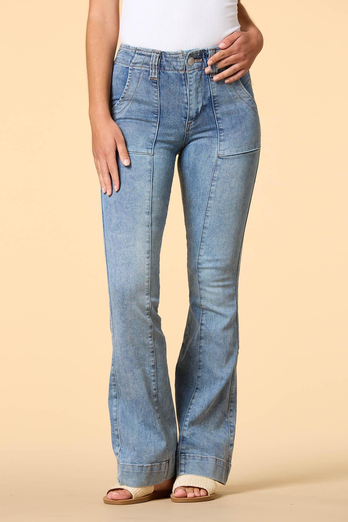 Versona flare weather friend jeans LIGHT_WASH_DENIM
