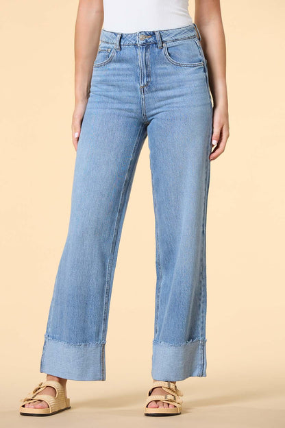 Versona huff and cuff jeans MEDIUM_WASH_DENIM