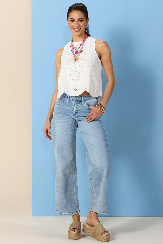Versona something simple jeans LIGHT_WASH_DENIM