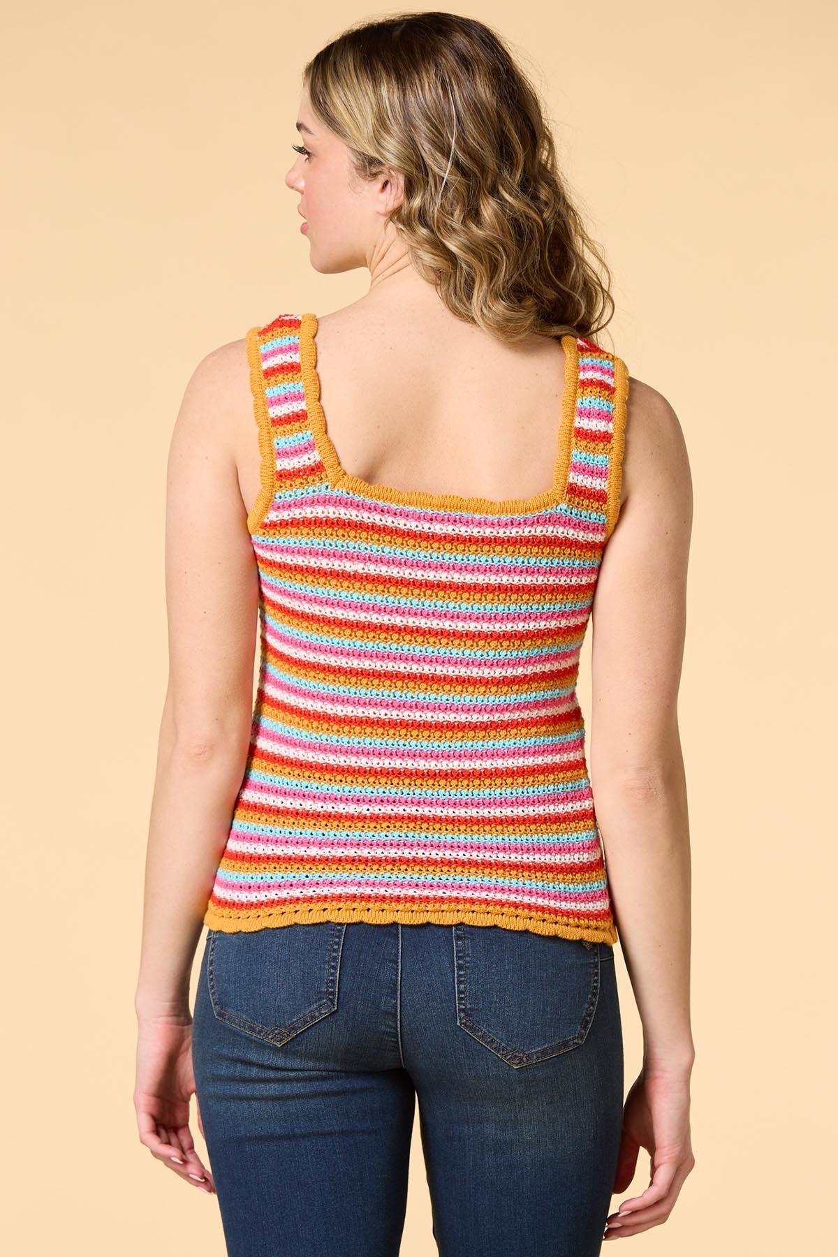 Versona color me cute sweater tank MULTI