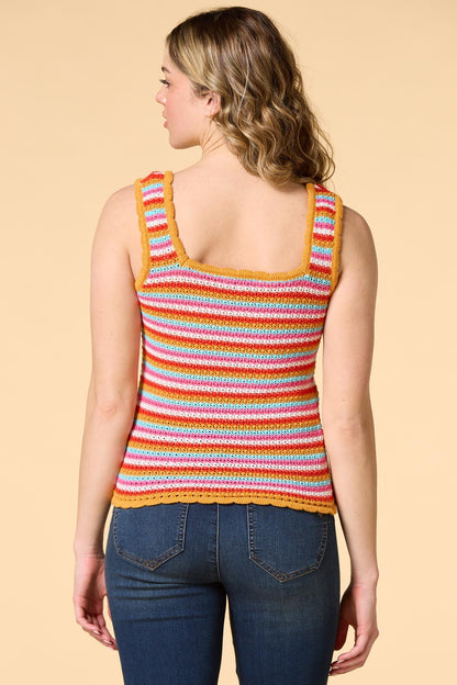Versona color me cute sweater tank MULTI