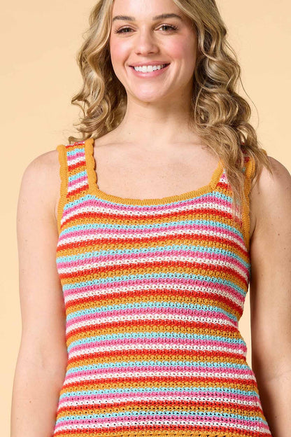 Versona color me cute sweater tank MULTI