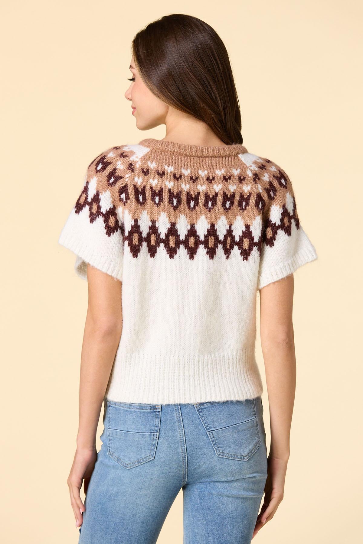 Versona down the isle sweater BROWNBEIGE_MULTI