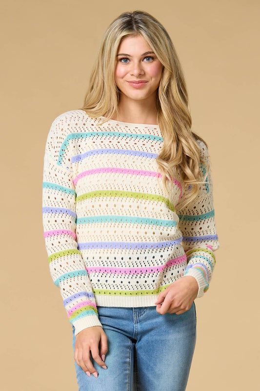 Versona color theory sweater WHITE_MULTI