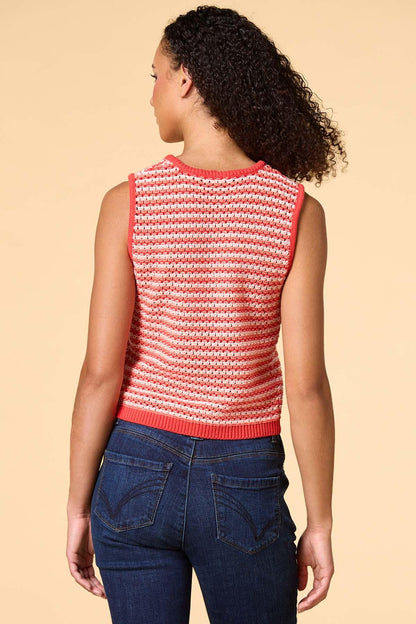 Versona orange creamsicle sweater tank ORANGE_MULTI