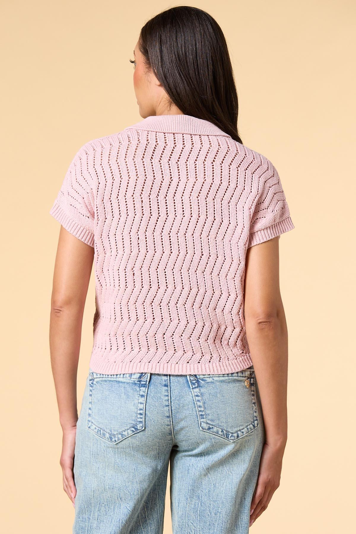 Versona soft hearted sweater PINK