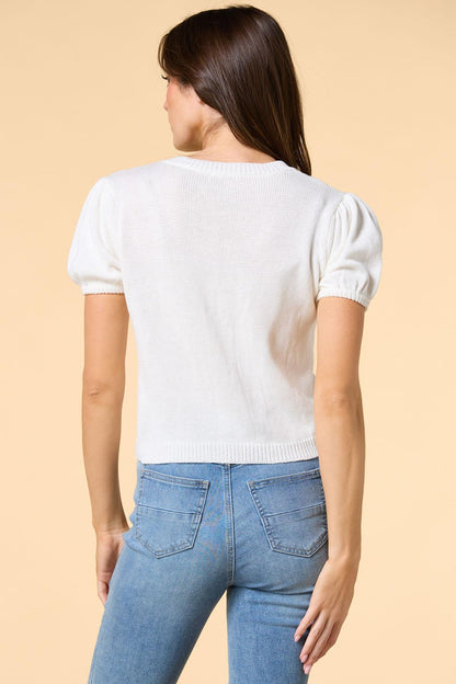 Versona let it grow cardigan WHITE