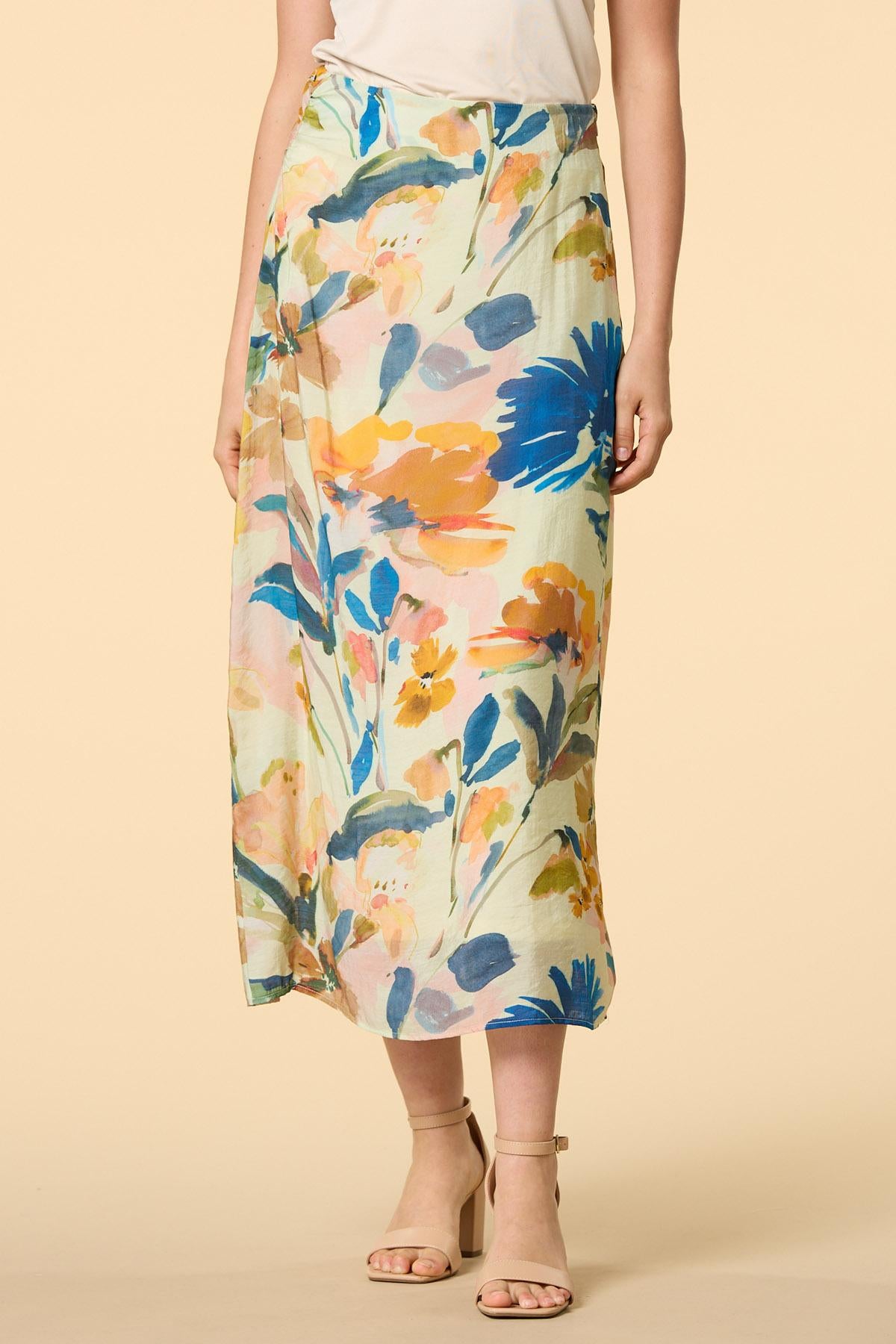 Versona water lily wishes midi skirt MULTI