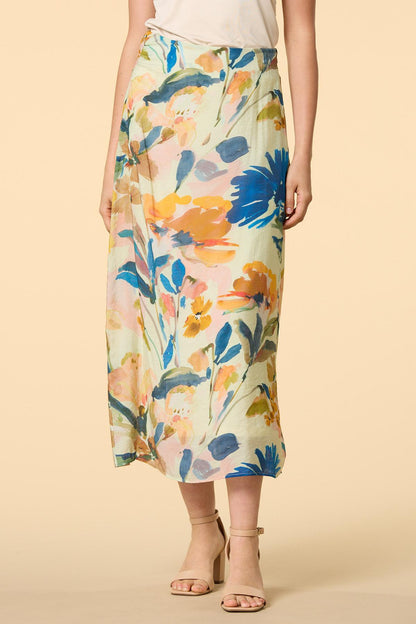Versona water lily wishes midi skirt MULTI