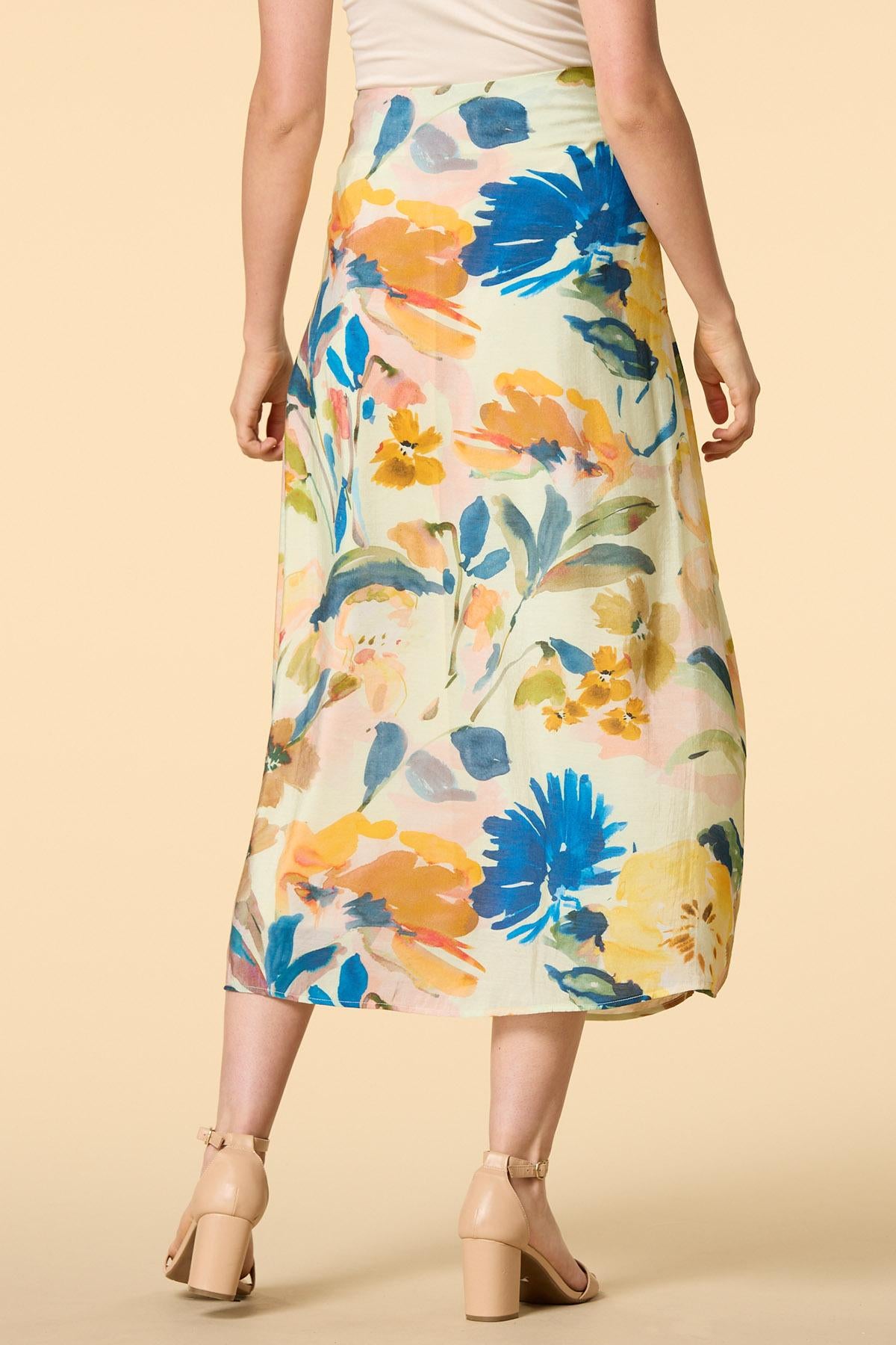 Versona water lily wishes midi skirt MULTI