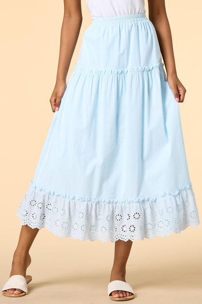Versona flying high maxi skirt HEATHER