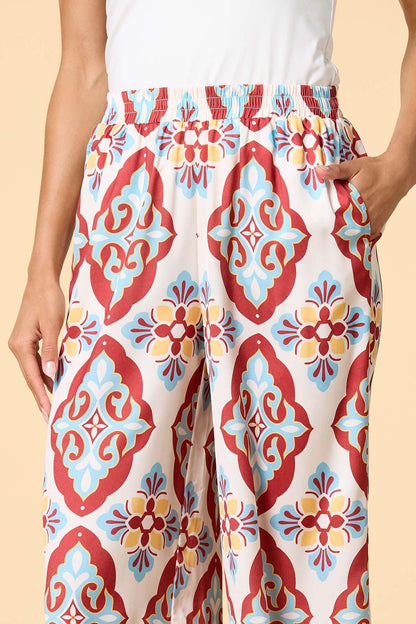 Versona under the cabana satin pants MULTI