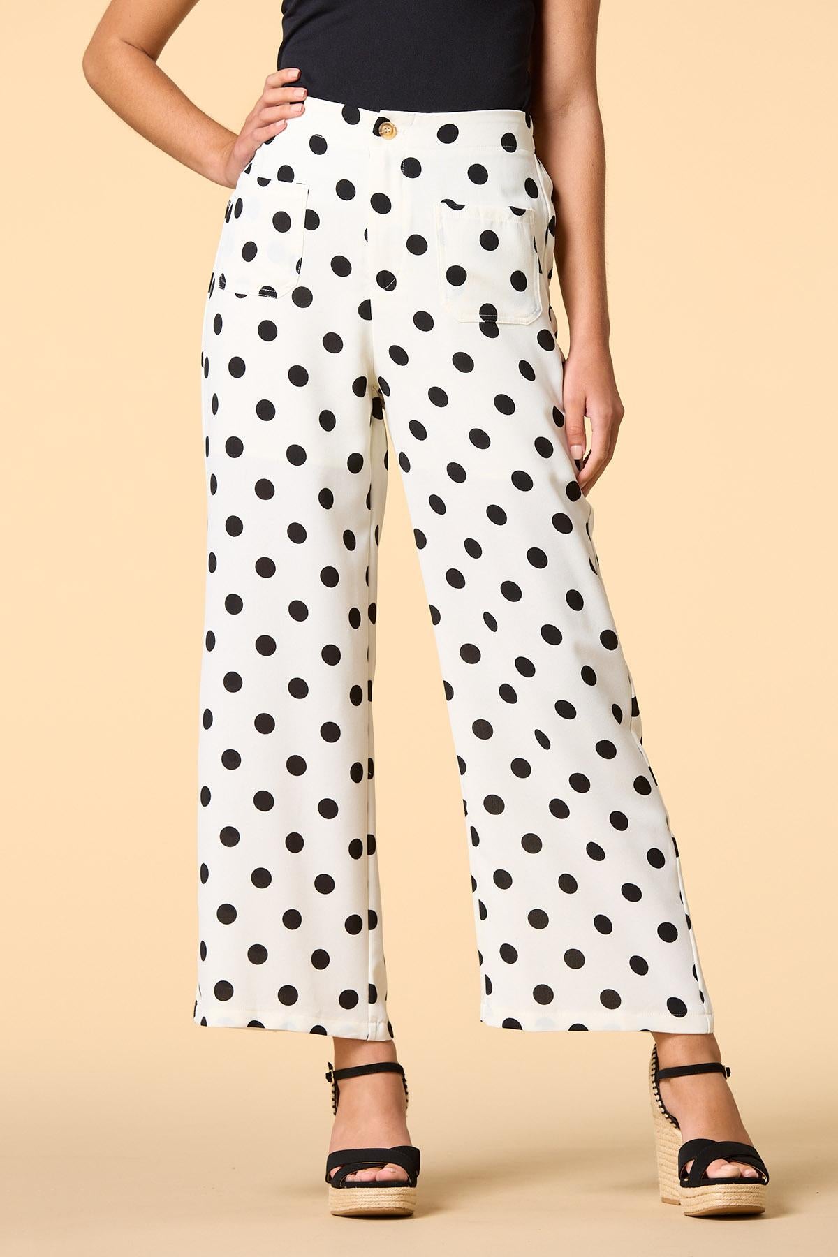 Versona find a spot pants BLACK_WHITE_PATTERN
