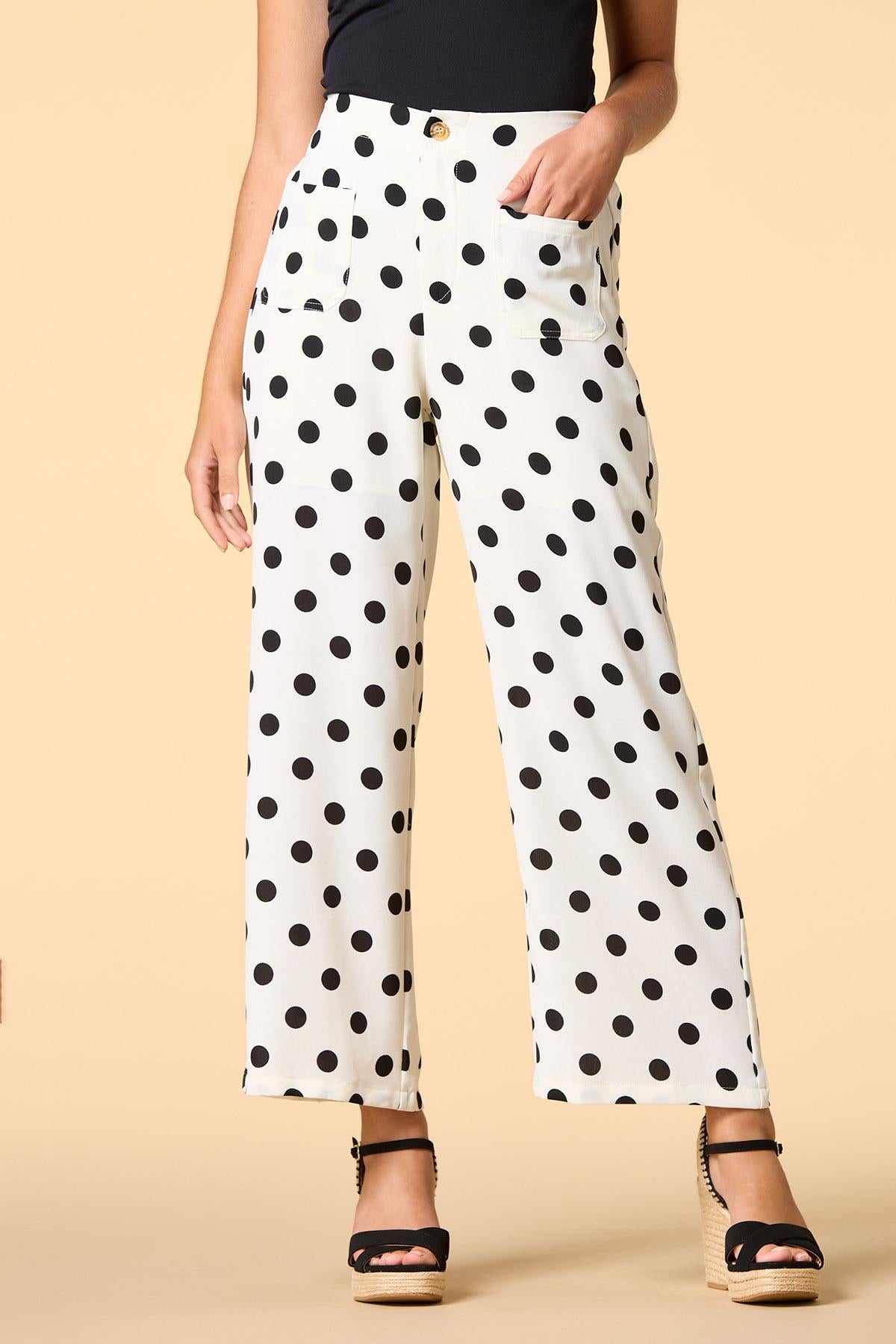Versona find a spot pants BLACK_WHITE_PATTERN