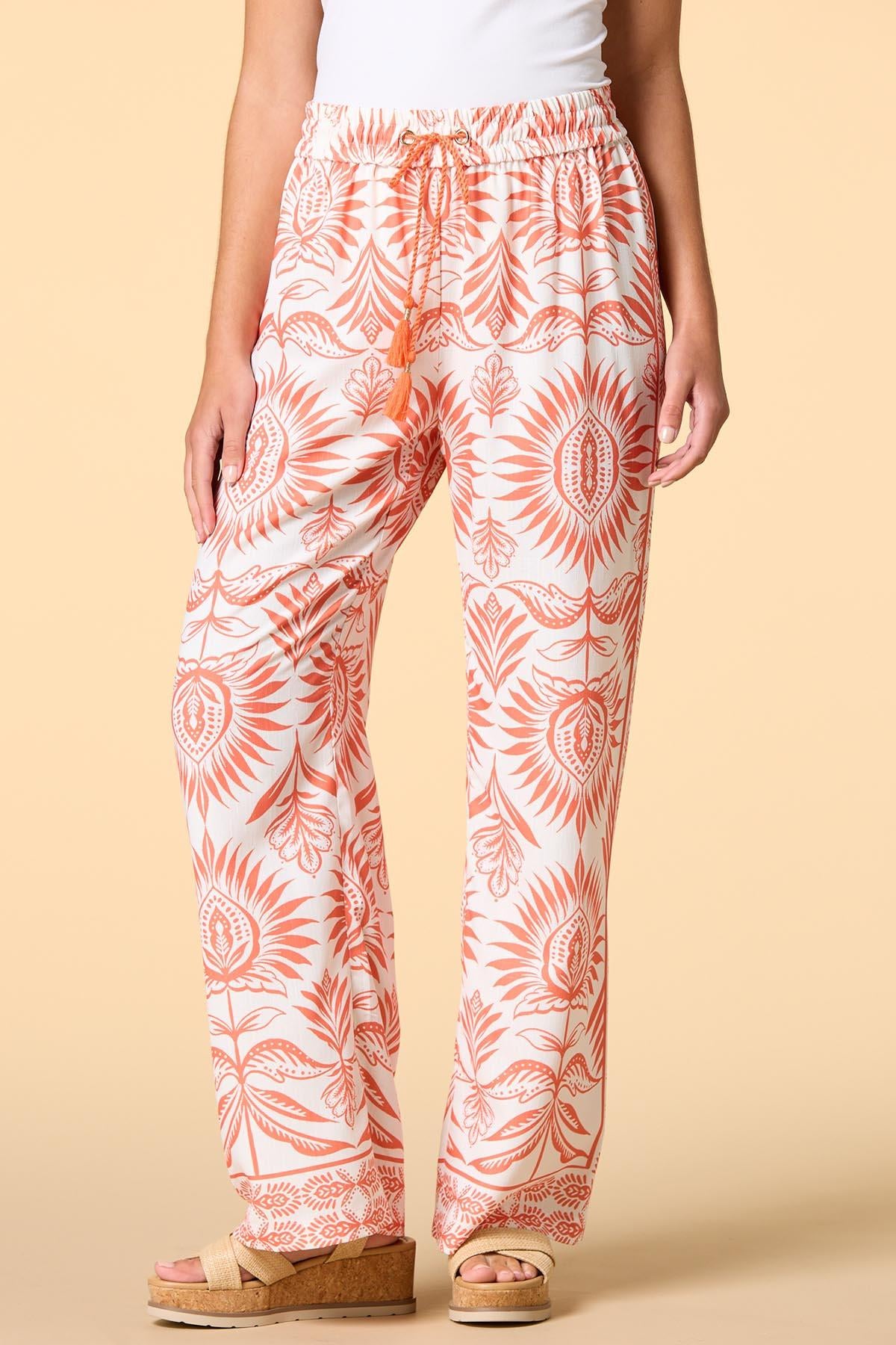 Versona bird of paradise graphic pants ORANGE_MULTI