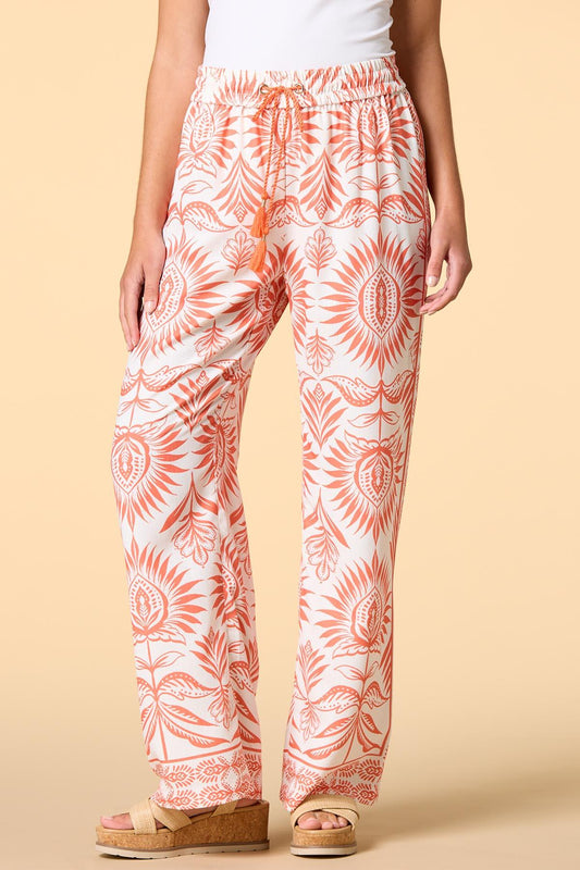 Versona bird of paradise graphic pants ORANGE_MULTI