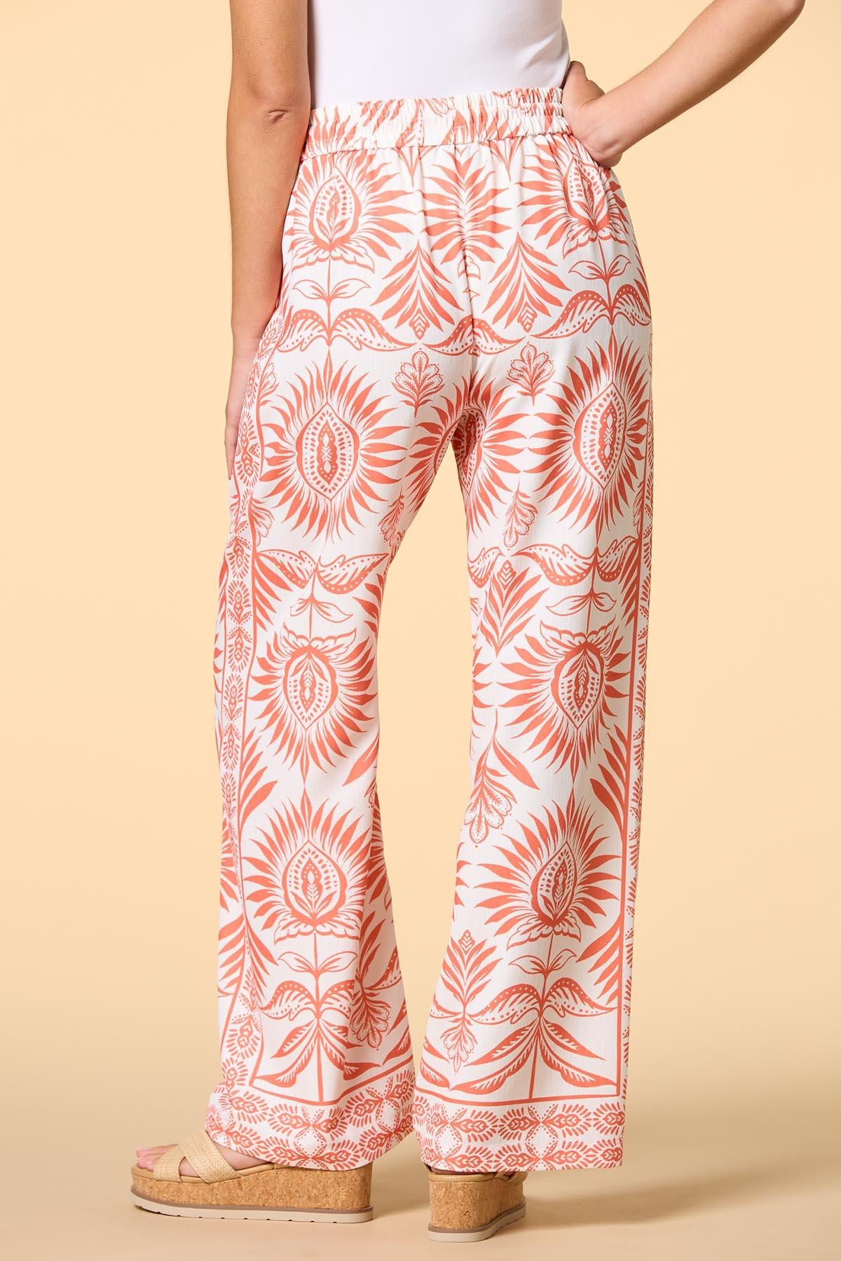Versona bird of paradise graphic pants ORANGE_MULTI