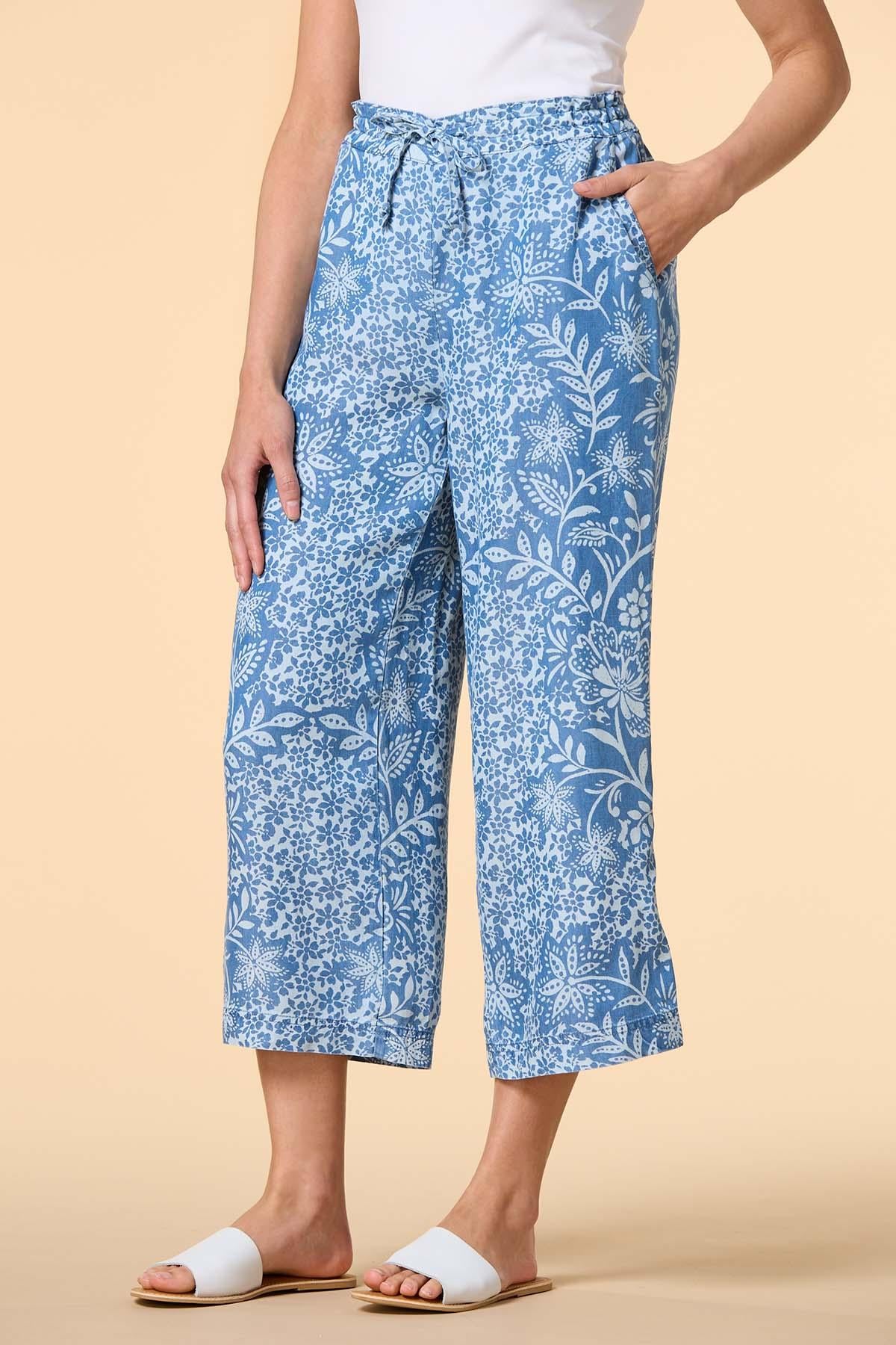 Versona bloom with a view chambray pants MEDIUM_WASH_DENIM
