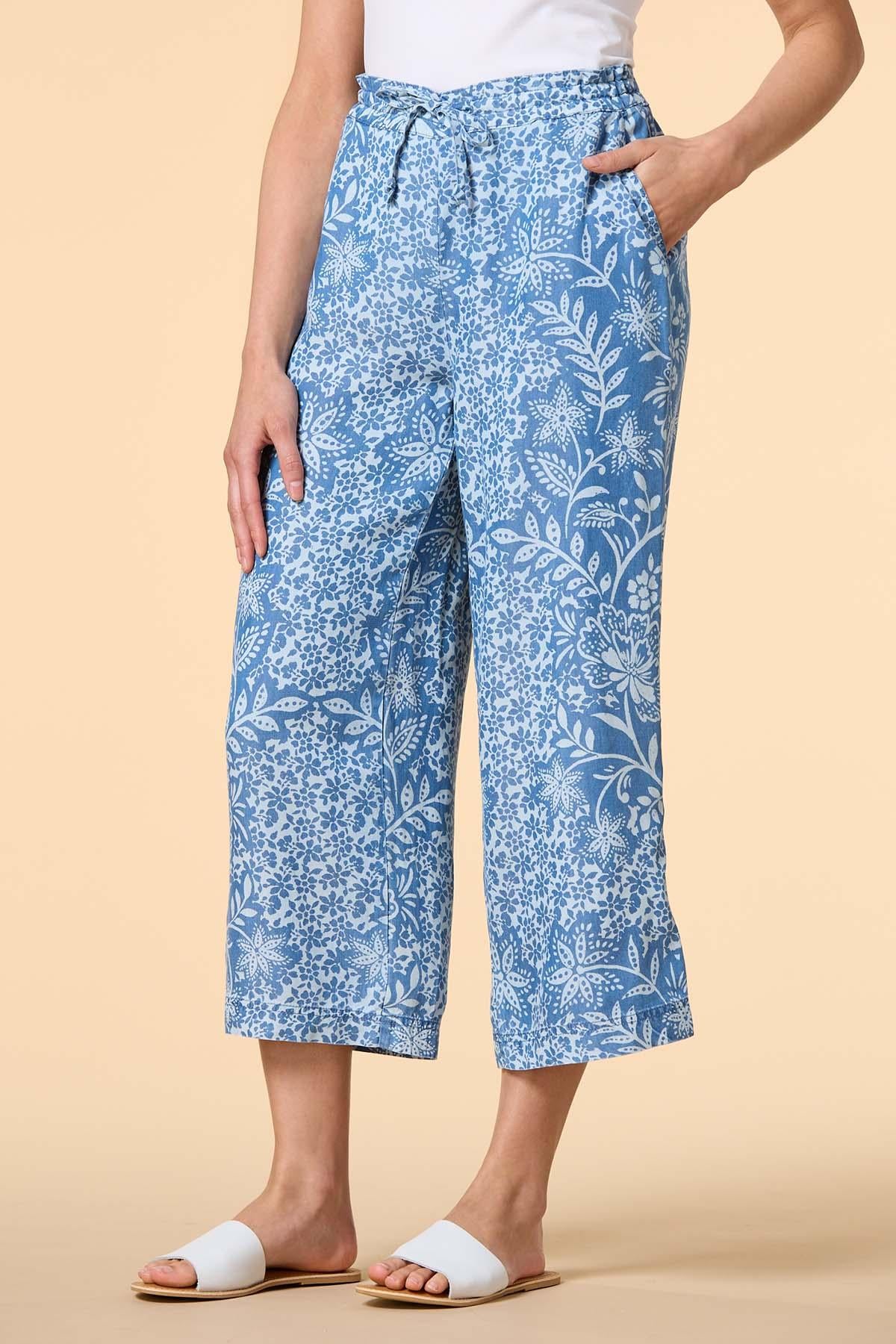 Versona bloom with a view chambray pants MEDIUM_WASH_DENIM