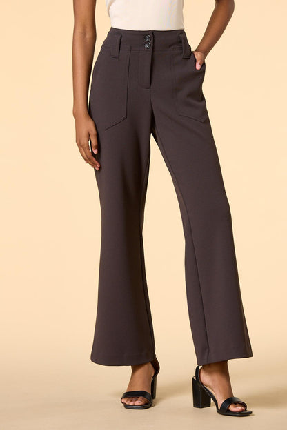 Versona petite daily drive ponte pants- espresso ESPRESSO