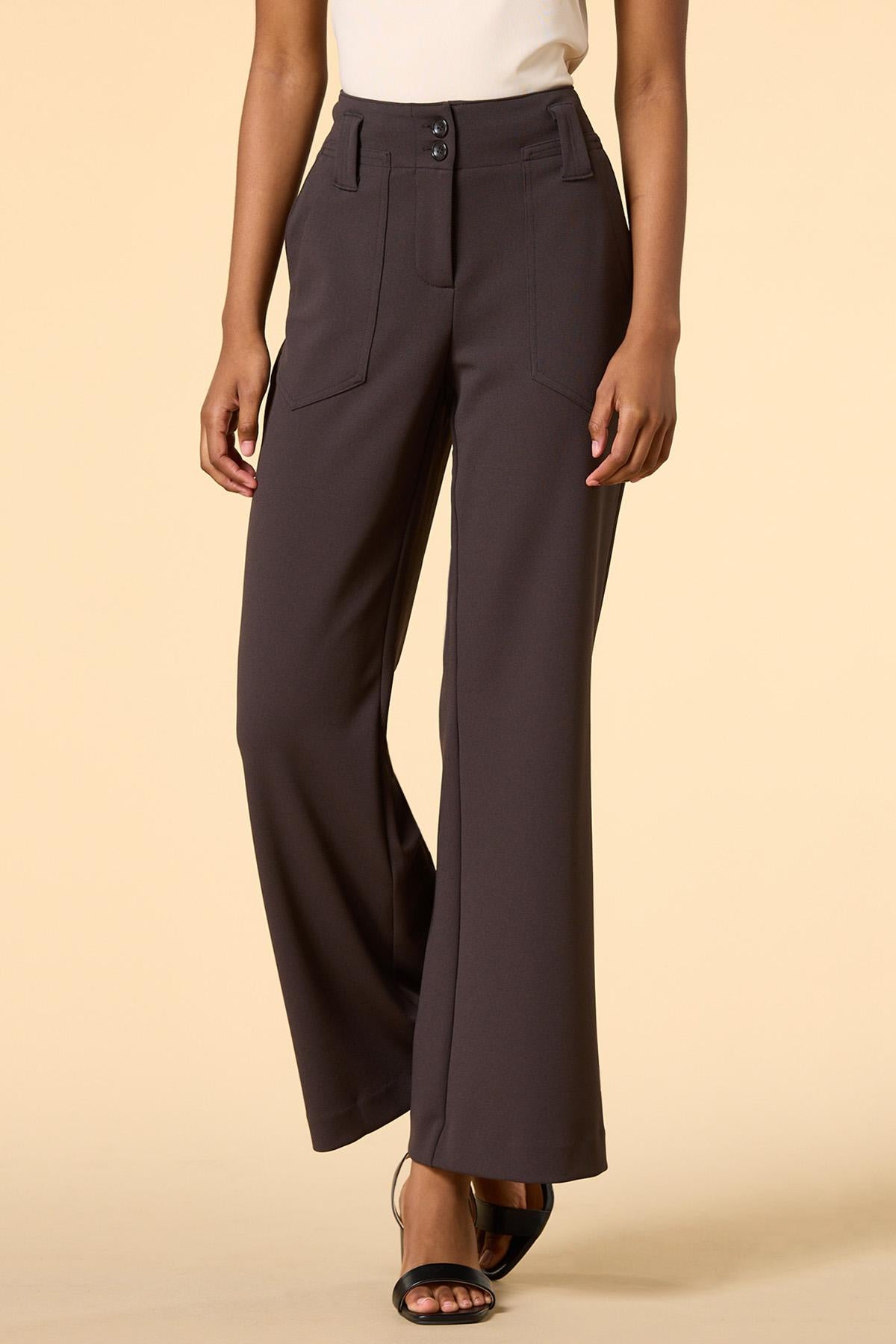 Versona petite daily drive ponte pants- espresso ESPRESSO