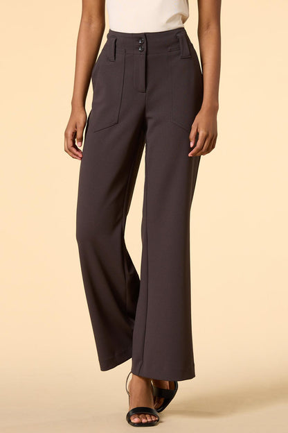 Versona petite daily drive ponte pants- espresso ESPRESSO