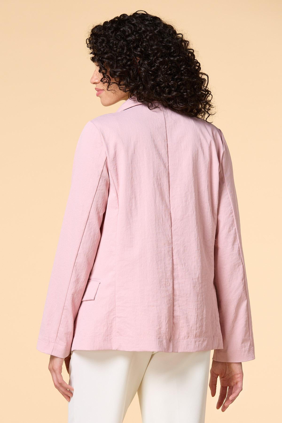 Versona crinkle cut blazer PINK