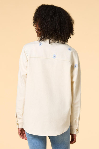Versona the twill of it shacket IVORY