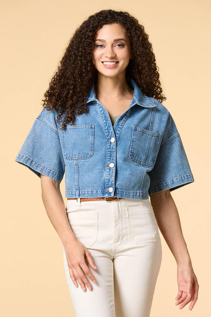 Versona warming up denim jacket MEDIUM_WASH_DENIM