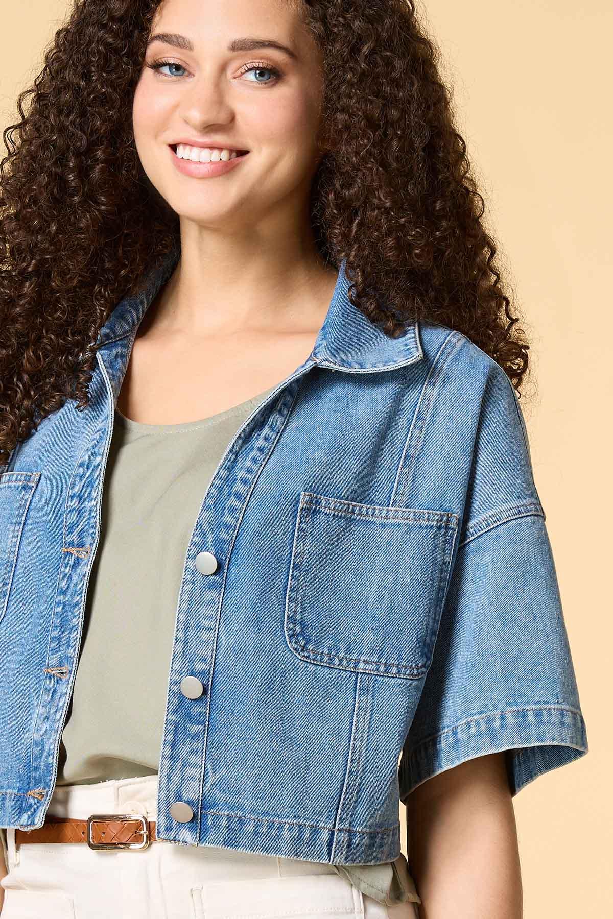 Versona warming up denim jacket MEDIUM_WASH_DENIM