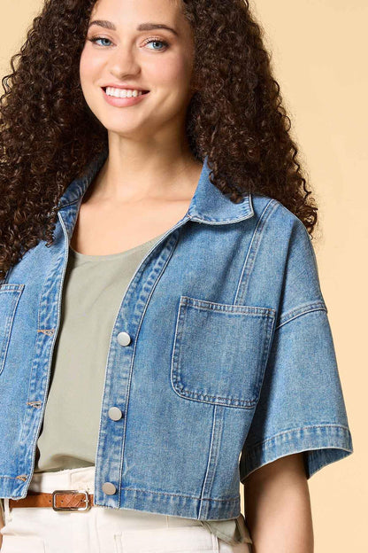 Versona warming up denim jacket MEDIUM_WASH_DENIM