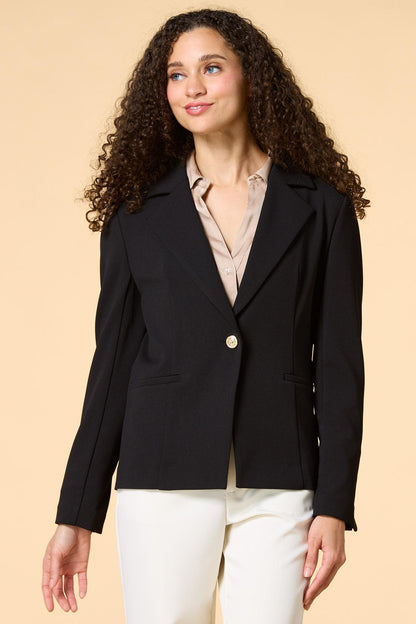 Versona petite work week crepe blazer WHITE_ALYSSUM