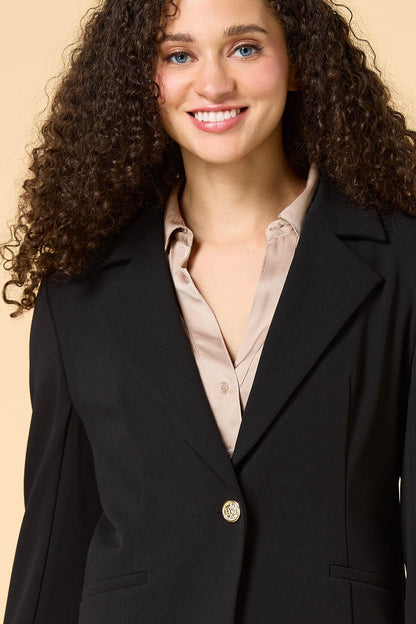 Versona petite work week crepe blazer WHITE_ALYSSUM
